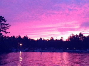 sunset over Maine